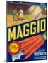 Maggio Vegetable Label - Holtville, CA-Lantern Press-Mounted Art Print