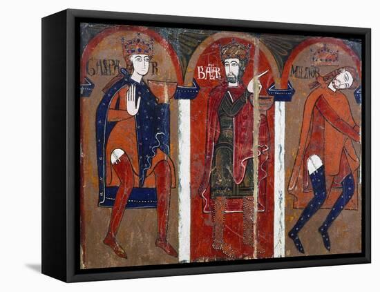 Magi Kings, Vic Workshop, 12th Century, Altarpiece from Saint Vicens of Espinelves-null-Framed Stretched Canvas