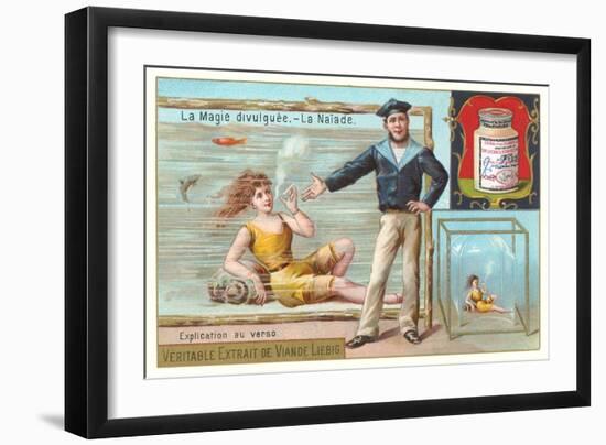 Magic Act Revealed, Smoking Underwater-null-Framed Art Print