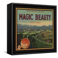 Magic Beauty Brand - Porterville, California - Citrus Crate Label-Lantern Press-Framed Stretched Canvas