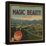 Magic Beauty Brand - Porterville, California - Citrus Crate Label-Lantern Press-Framed Stretched Canvas