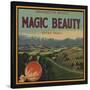 Magic Beauty Brand - Porterville, California - Citrus Crate Label-Lantern Press-Stretched Canvas