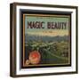 Magic Beauty Brand - Porterville, California - Citrus Crate Label-Lantern Press-Framed Art Print