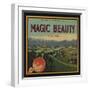 Magic Beauty Brand - Porterville, California - Citrus Crate Label-Lantern Press-Framed Art Print