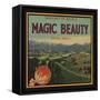Magic Beauty Brand - Porterville, California - Citrus Crate Label-Lantern Press-Framed Stretched Canvas