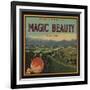 Magic Beauty Brand - Porterville, California - Citrus Crate Label-Lantern Press-Framed Art Print