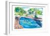 Magic Blue Pool in Remote Key West Florida-M. Bleichner-Framed Premium Giclee Print