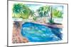 Magic Blue Pool in Remote Key West Florida-M. Bleichner-Mounted Premium Giclee Print