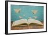 Magic Book with Paper Plane-jannoon028-Framed Photographic Print