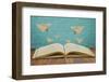 Magic Book with Paper Plane-jannoon028-Framed Photographic Print