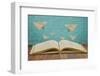 Magic Book with Paper Plane-jannoon028-Framed Photographic Print