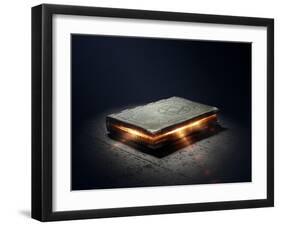 Magic Book with Super Powers - 3D Artwork-Johan Swanepoel-Framed Art Print