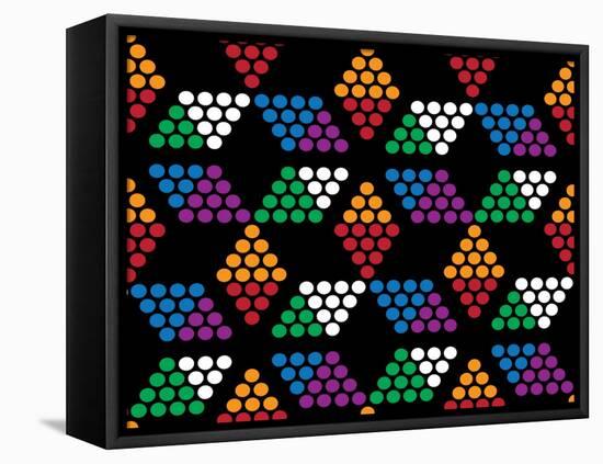 Magic Chinese Checkers Dark-Mindy Howard-Framed Stretched Canvas