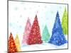 Magic Christmas Trees I-PI Studio-Mounted Art Print