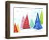 Magic Christmas Trees I-PI Studio-Framed Art Print