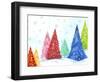 Magic Christmas Trees I-PI Studio-Framed Art Print