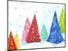 Magic Christmas Trees I-PI Studio-Mounted Art Print