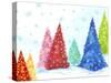 Magic Christmas Trees I-PI Studio-Stretched Canvas