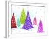 Magic Christmas Trees II-PI Studio-Framed Art Print