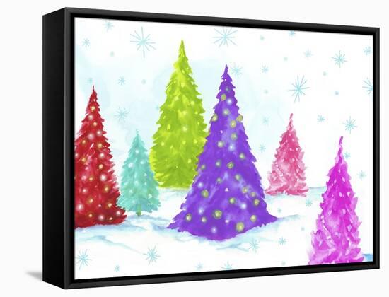 Magic Christmas Trees II-PI Studio-Framed Stretched Canvas