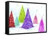 Magic Christmas Trees II-PI Studio-Framed Stretched Canvas