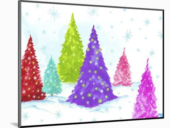 Magic Christmas Trees II-PI Studio-Mounted Art Print