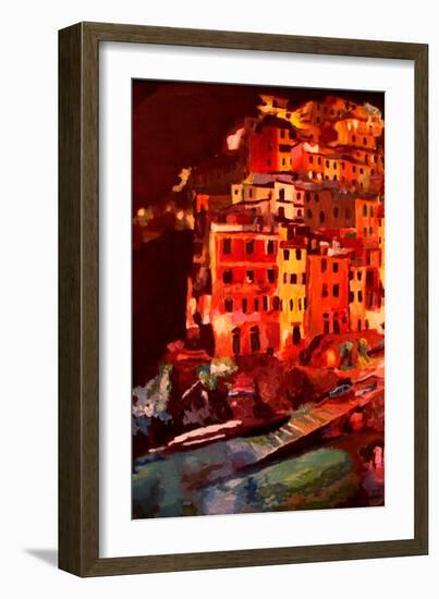 Magic Cinque Terre Night in Riomaggiore-Markus Bleichner-Framed Art Print