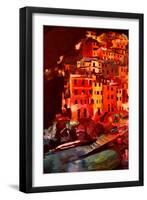 Magic Cinque Terre Night in Riomaggiore-Markus Bleichner-Framed Art Print