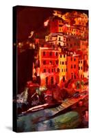Magic Cinque Terre Night in Riomaggiore-Markus Bleichner-Stretched Canvas