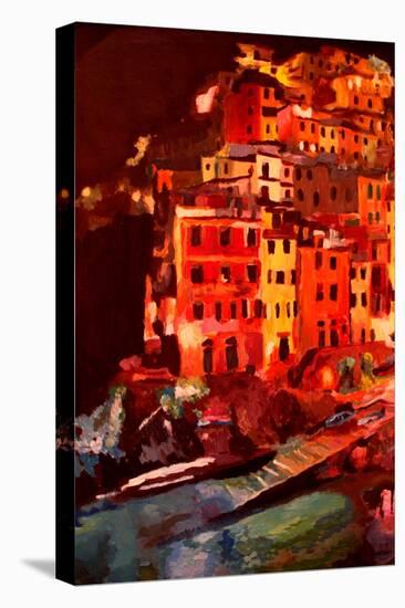 Magic Cinque Terre Night in Riomaggiore-Markus Bleichner-Stretched Canvas