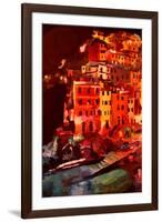 Magic Cinque Terre Night in Riomaggiore-Markus Bleichner-Framed Art Print