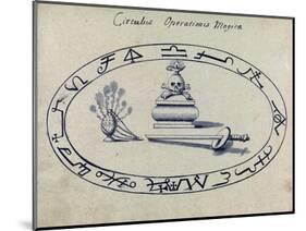 Magic Circle, Cabbalistic Symbols, 18th Century-Science Source-Mounted Giclee Print