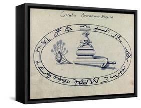 Magic Circle, Cabbalistic Symbols, 18th Century-Science Source-Framed Stretched Canvas