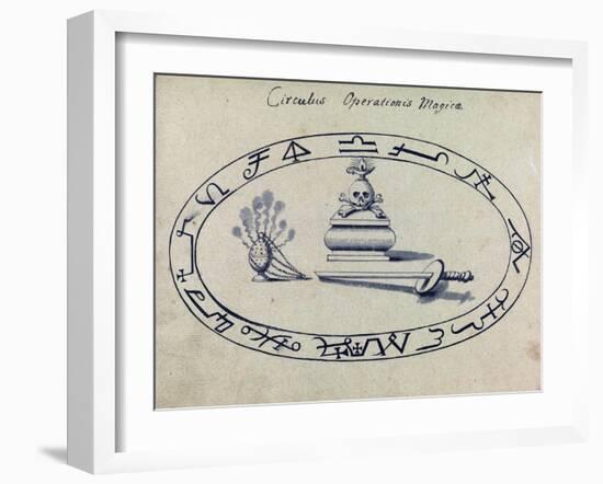 Magic Circle, Cabbalistic Symbols, 18th Century-Science Source-Framed Giclee Print