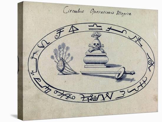 Magic Circle, Cabbalistic Symbols, 18th Century-Science Source-Stretched Canvas