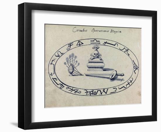 Magic Circle, Cabbalistic Symbols, 18th Century-Science Source-Framed Premium Giclee Print