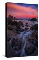 Magic Darkness Sonoma Coast and Morning Fire, Bodega Bay California-Vincent James-Stretched Canvas