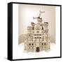 Magic Fairy Tale Winter Princess Castle. Raster Version.-Dazdraperma-Framed Stretched Canvas