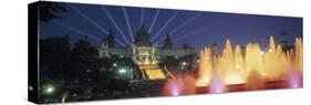 Magic Fountain and National Palace, Barcelona, Spain-Jon Arnold-Stretched Canvas