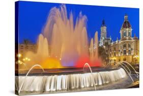 Magic Fountain, Valencia, Comunidad Autonoma de Valencia, Spain-Marco Simoni-Stretched Canvas