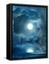 Magic Moon-lilkar-Framed Stretched Canvas