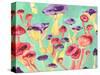 Magic Mushrooms-Ania Zwara-Stretched Canvas