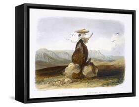Magic Pile Erected by Assiniboin Indians, Plate 15, Travels in the Interior of North America-Karl Bodmer-Framed Stretched Canvas