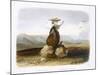 Magic Pile Erected by Assiniboin Indians, Plate 15, Travels in the Interior of North America-Karl Bodmer-Mounted Giclee Print