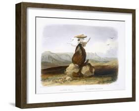 Magic Pile Erected by Assiniboin Indians, Plate 15, Travels in the Interior of North America-Karl Bodmer-Framed Giclee Print