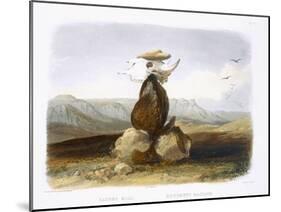 Magic Pile Erected by Assiniboin Indians, Plate 15, Travels in the Interior of North America-Karl Bodmer-Mounted Giclee Print