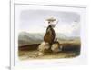 Magic Pile Erected by Assiniboin Indians, Plate 15, Travels in the Interior of North America-Karl Bodmer-Framed Giclee Print