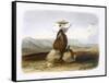 Magic Pile Erected by Assiniboin Indians, Plate 15, Travels in the Interior of North America-Karl Bodmer-Framed Stretched Canvas