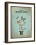 Magic Poster with Hat, Wand and Butterflies-shootandwin-Framed Art Print