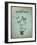 Magic Poster with Hat, Wand and Butterflies-shootandwin-Framed Art Print